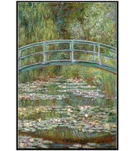 Load image into Gallery viewer, Pink Harmony framed wall art peint The Waterlily Pond 1899&quot; by Claude Monet Framed Painting Printhome decor wall art framed