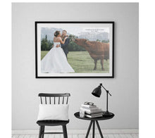 Load image into Gallery viewer, Anniversary Gift first dance Song Lyrics print custom personalized framed wall art
