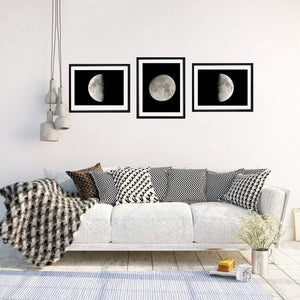 Moon wall art print framed moon wall art moon poster moon decor moon art moon and star moon wall hanging landscape abstract