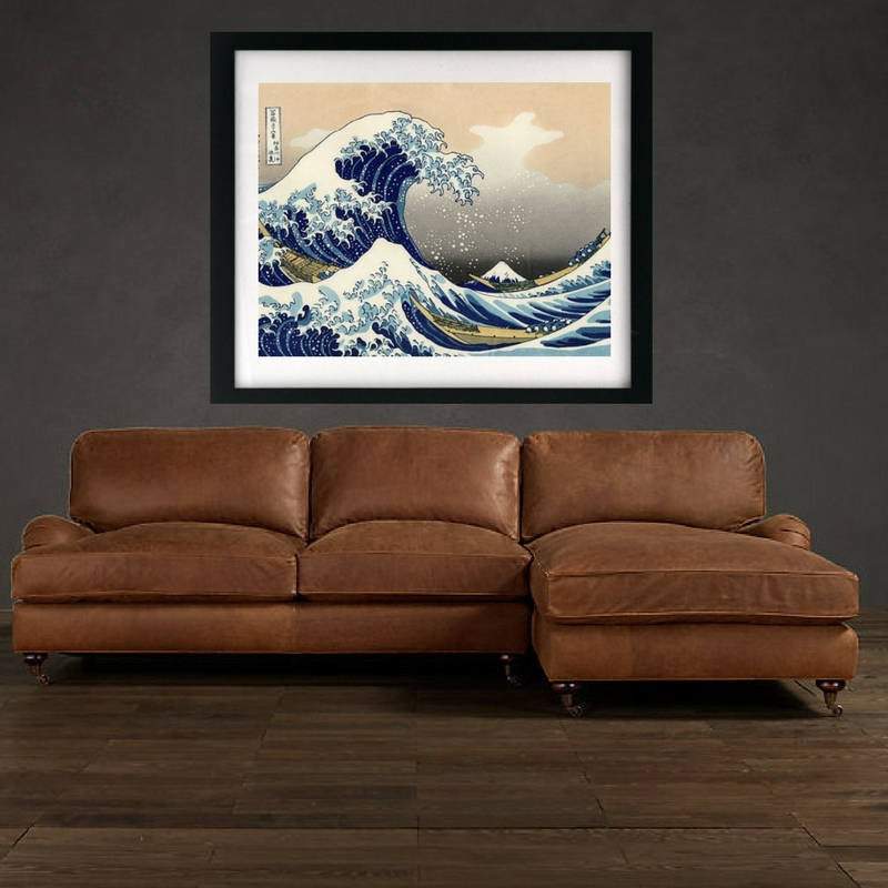 The Great Wave at Kanagawa wall art Framed Great Wave of Kanagawa by Katsushika Hokusai Japanese wall art