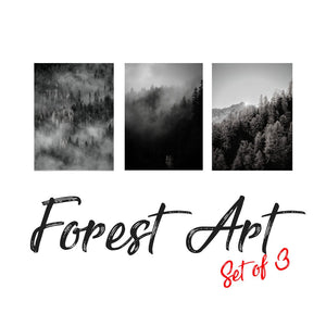 Forest Art Printable Forest Art Foggy Forest Foggy MountainsForest Print Wall Art Set  wall art Wall  Wall ArtNature Prints Poster