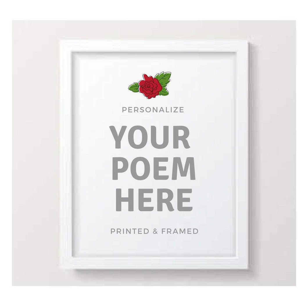 Custom poem print Custom poem poem print poetry poetry art poetry gift poetry print Quote poster Custom Sign poem print Poster