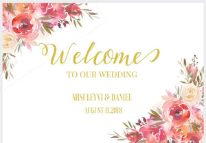 welcome sign mirror wedding sign Wedding babyshower bridal shower