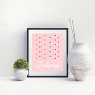 Framed wall artworkNursery art Lollipop art Candy art birthdaylollipop print pop art candy painting nursery decor lollipop Poster