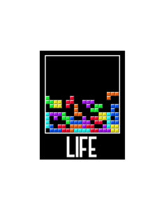 Life poster Motivational art Life Tetris motivation Poster Quote Literary Quote artworkQuote Illustration gift for him Poster