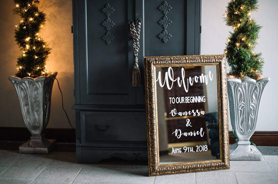 Custom Personalized your Wedding Welcome Sign of mirror or  Bridal Shower Welcome sign with any text
