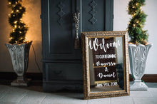 Load image into Gallery viewer, Wedding welcome mirror sign  custom text Welcome sign Wedding Welcome mirror custom sign Custom welcome sign custom personalized