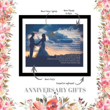 Load image into Gallery viewer, Custom personalized gift Anniversary gift 1st anniversary gift first dance song lyric gift 50th anniversary anniversary wedding