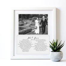 Load image into Gallery viewer, Custom quote print Poem print Vows print Framed anniversary gift Quote print Wall decor Framed poem print Poster