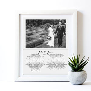 Custom quote print Poem print Vows print Framed anniversary gift Quote print Wall decor Framed poem print Poster