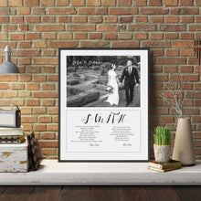 Load image into Gallery viewer, Custom quote print Poem print Vows print Framed anniversary gift Quote print Wall decor Framed poem print Poster