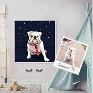 Custom personalized pet portrait pet portrait pop art Custom pet portrait artworkhome decor dog mom Poster