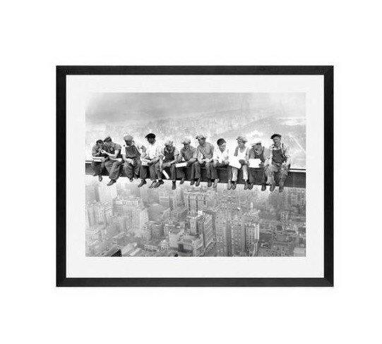 New york wall art New York City wall art Black and white photography lunch on a beam Framed wall art New York Landscape Art rpints