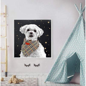 Custom pet portrait wall art for home decor We create custom dog portrait for your home wall art