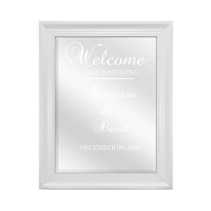 Welcome sign Wedding decor Wedding planning Wedding Welcome sign 20x30 ornate Mirror Sign Poster