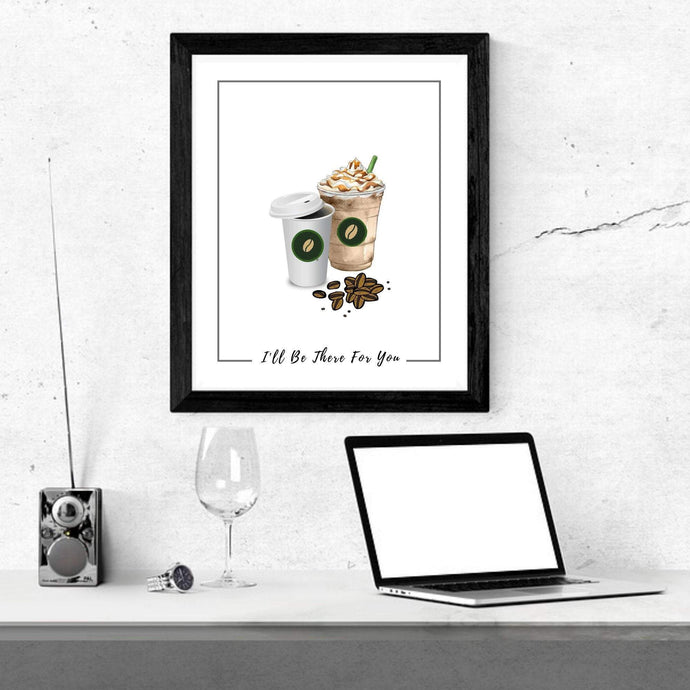 Coffee Coffee sign  artwork ill be there for you But first coffee sign rae dunn sign coffee bar sign coffee decor rustic sign