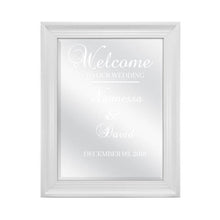 Load image into Gallery viewer, Welcome wedding sign Mirror Wedding Welcome sign Custom personalized Wedding Mirror Welcome Sign wedding decor Bridal shower sign