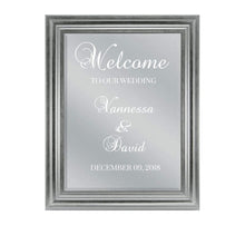 Load image into Gallery viewer, Welcome wedding sign Mirror Wedding Welcome sign Custom personalized Wedding Mirror Welcome Sign wedding decor Bridal shower sign