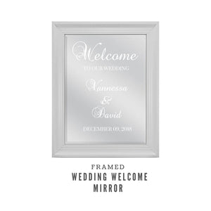Welcome sign mirror wedding signs Wedding welcome sign mirror sign wedding custom sign welcome sign