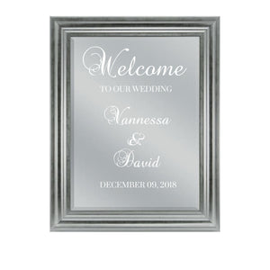 Welcome sign mirror wedding signs Wedding welcome sign mirror sign wedding custom sign welcome sign