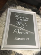 Load image into Gallery viewer, welcome sign mirror wedding sign Wedding babyshower bridal shower
