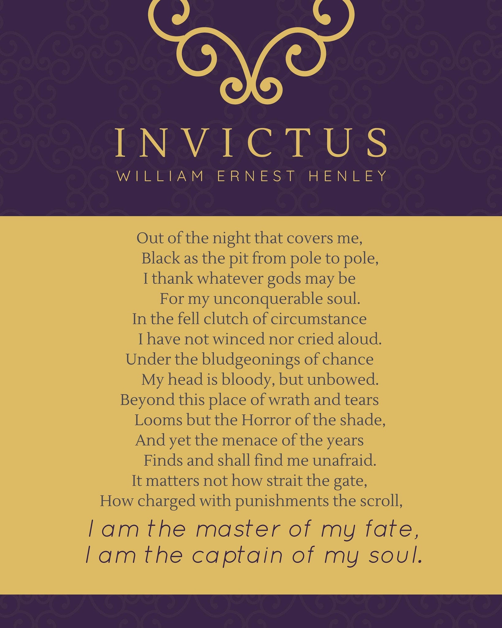 Invictus William Ernest Henley