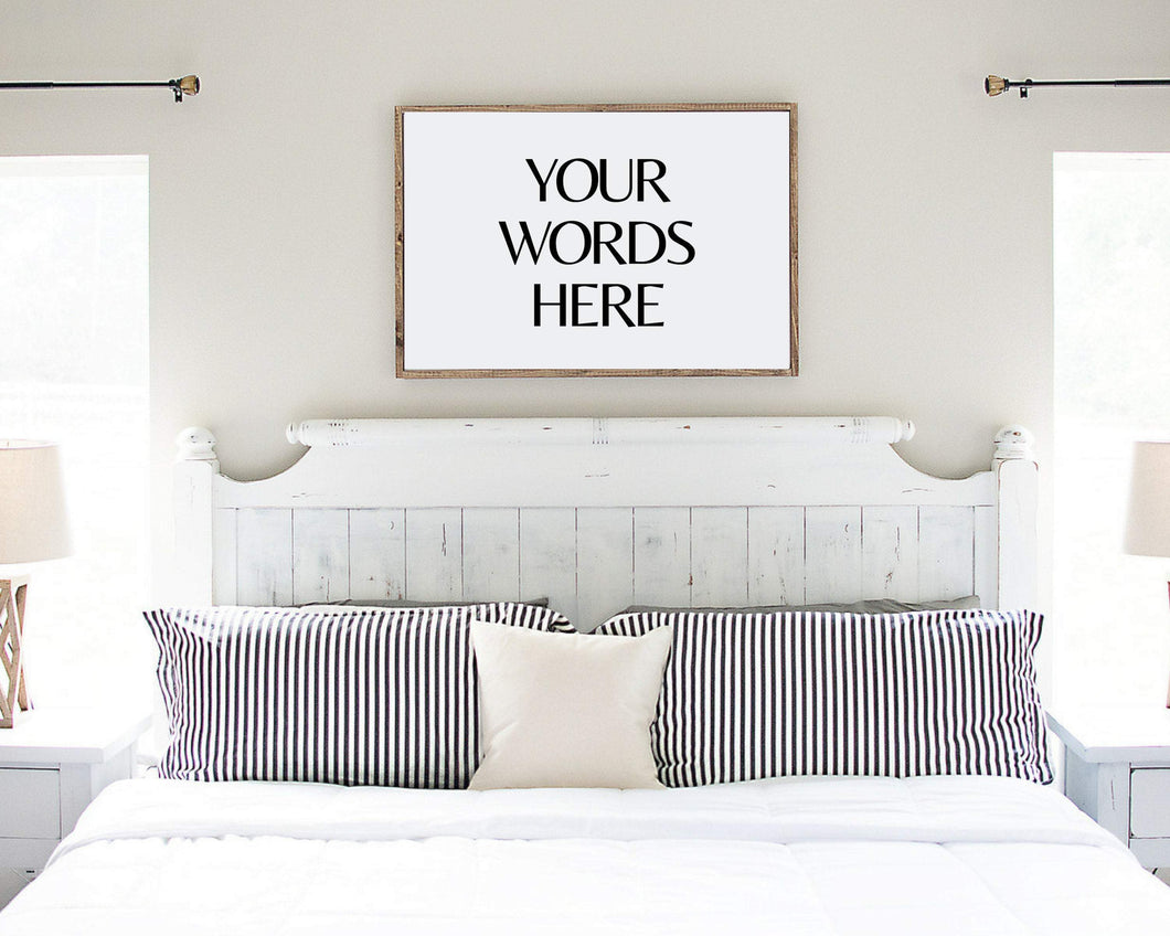 Farmhouse 20x30 sign Bedroom custom print word artworkcustom quote print frame print custom wall art custom saying