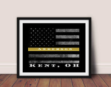 Load image into Gallery viewer, Thin Yellow Line Flag Security Guard Loss Prevention Tow Truck Drivers Truck Drivers American Flag Thin Line Flag Poster