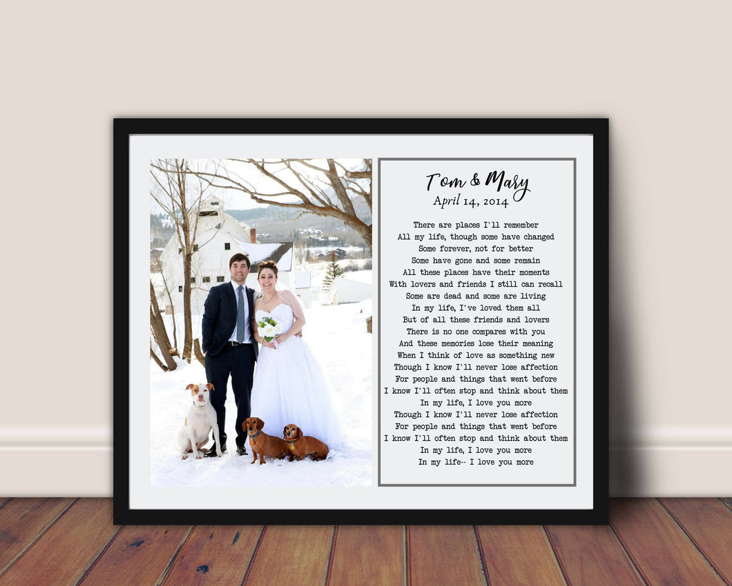 Wedding vows Anniversary gift Lyrics print Custom Lyric Print Wall Art Personalized Song Lyrics Print Custom Quote Print