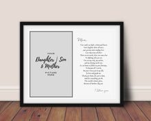 Load image into Gallery viewer, Gift for Mom from Daughter Gift for Mom from Son Personalize Gift for Mom Mus print artworkCustom personalized moms gift Mothers day