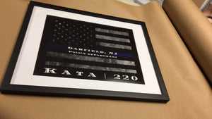 Retirement Police officer gift Customized Thin Blue line Flag Police officer gift