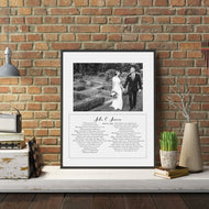Wedding anniversary Vows print Poem Print Wedding Vows Wedding gift lyrics wall art First dance song Husband gift Wife gift Poster