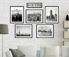 Load image into Gallery viewer, New York City framed wall art prints Set of 5 black and white art prints New York Skyline