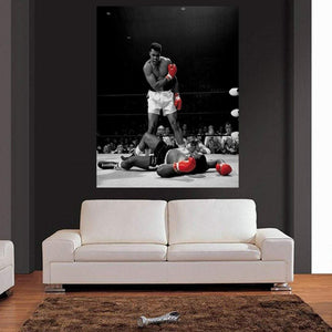 Muhammad ali vs Sonny Liston Muhammad Ali Poster Muhammad Ali wall art poster inspirational Framed boxing art print Ali boxing poster