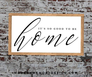Home wood sign It's so good to be home housewarming gift Farmhouse decor rustic wood sign for living room Farmhouse rustic wood sign
