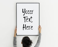 Custom quote art print for home decor or personalized poster quote gift custom sign poster art prints framed with custom text or quote