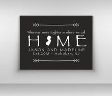 Load image into Gallery viewer, Personalized Wall art Home sign farmhouse farmhouse wood sign Name Sign Est sign home sweet home rustic