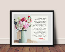 Load image into Gallery viewer, Anniversary Gift Vows print 1st year anniversary Anniversary gift for wife Personalized gifts for couple First Anniversary Paper Gift