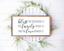 Load image into Gallery viewer, Kitchen wall Wood sign dining room sign bless the food before us sign kitchen wall sign for kitchen farmhouse wood sign