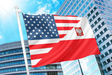 Load image into Gallery viewer, Polish american Flag Poland USA Polish flag American flag 2x3 ft flag Polska flaga flaga Polska