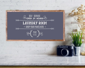 laundry room wood sign 12x18 personalized wood sign laundry art home wall art laundry