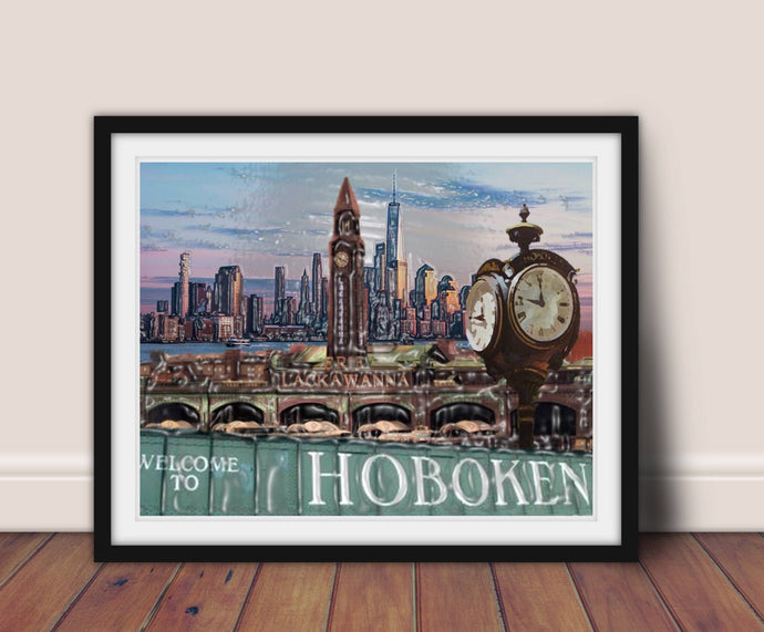 Hoboken wall art print Hoboken Sign Hoboken framed Wall art Home wall art