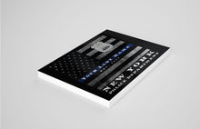 Load image into Gallery viewer, Framed Thin Blue line flag Custom police officer