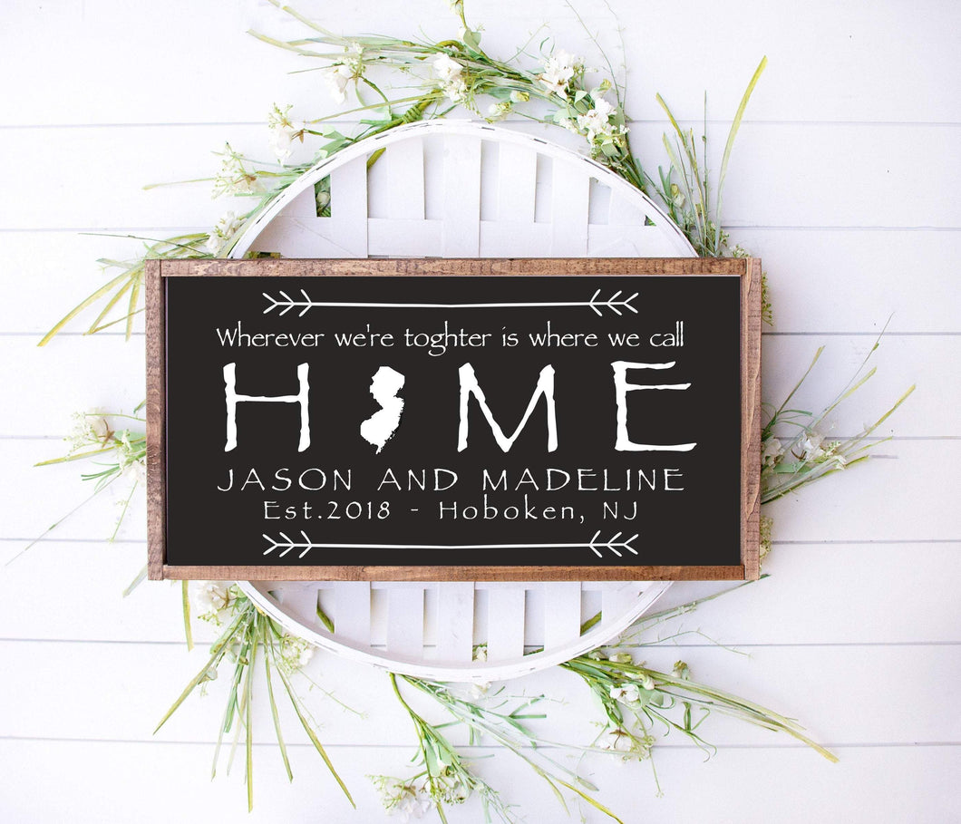 Personalized Wall art Home sign farmhouse farmhouse wood sign Name Sign Est sign home sweet home rustic
