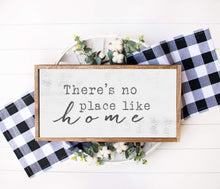 Load image into Gallery viewer, There is no place like home farmhouse wood sign for home decor Farmhouse decor rustic decor home decor wall art