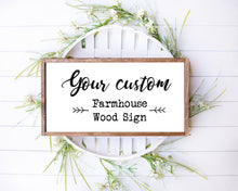 Load image into Gallery viewer, Farmhouse wood sign wall for rustic personalized custom wood