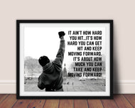 Rocky Balboa quote poster art print Inspirational wall art print Rocky Balboa poster Rocky balboa wall art Motivational Poster