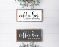 coffee bar sign wood coffee bar sign coffee sign home wall kitchen sign kitchen