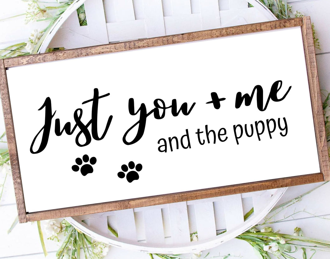 Personalized Dog parent wall art You and me and the dog Home decor House warming gift dog gift paw friend  Dog Farmhouse wood Sign