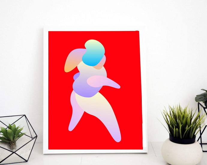 MAKUUbA Abstract art print abstract wall art feminist wall art home decor